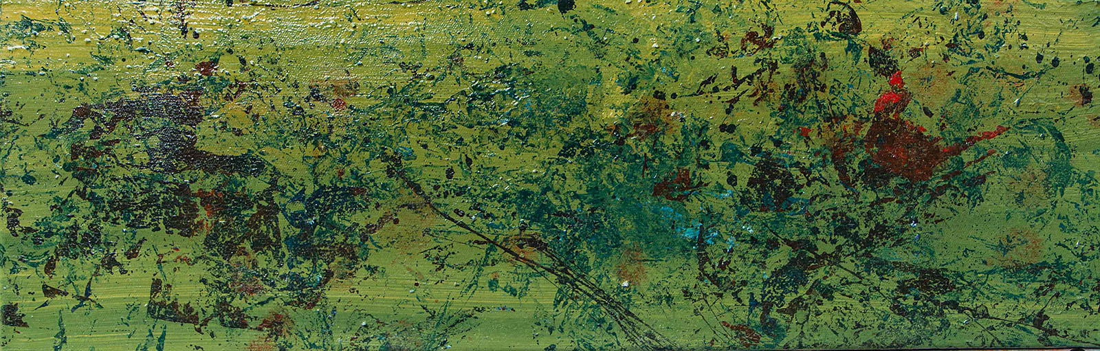 acryl-on-canvas abstract art green colored canvas