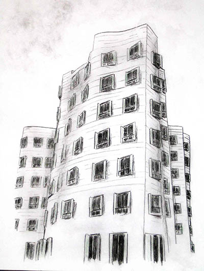 charcoal-on-paper-gehry-bauten